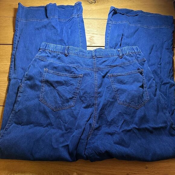 Max Studio London Odette blue wide leg jeans xl - Picture 9 of 10